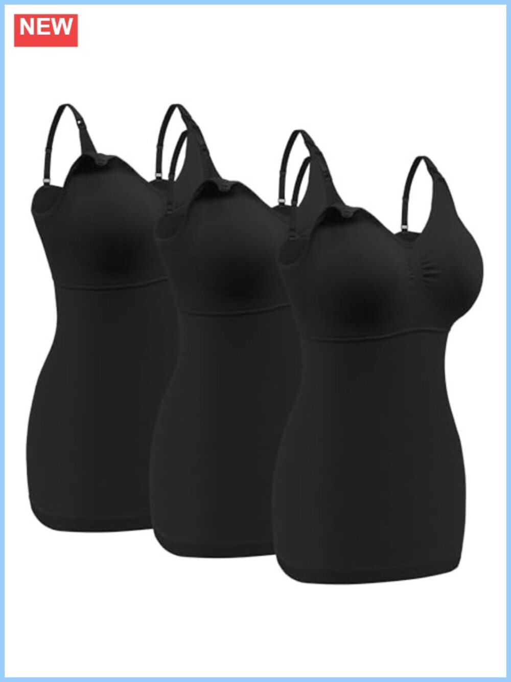 Nursing Tank Top Maternity Cami Built In Bra Wire Free Seamless